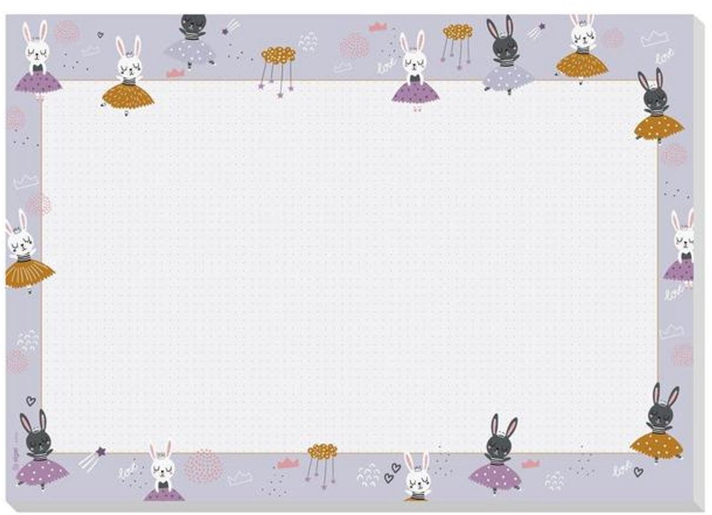 Sigel bureauonderlegger - bunny ballerinas - formaat a3 - 30 vel afscheurbaar - si-ho920