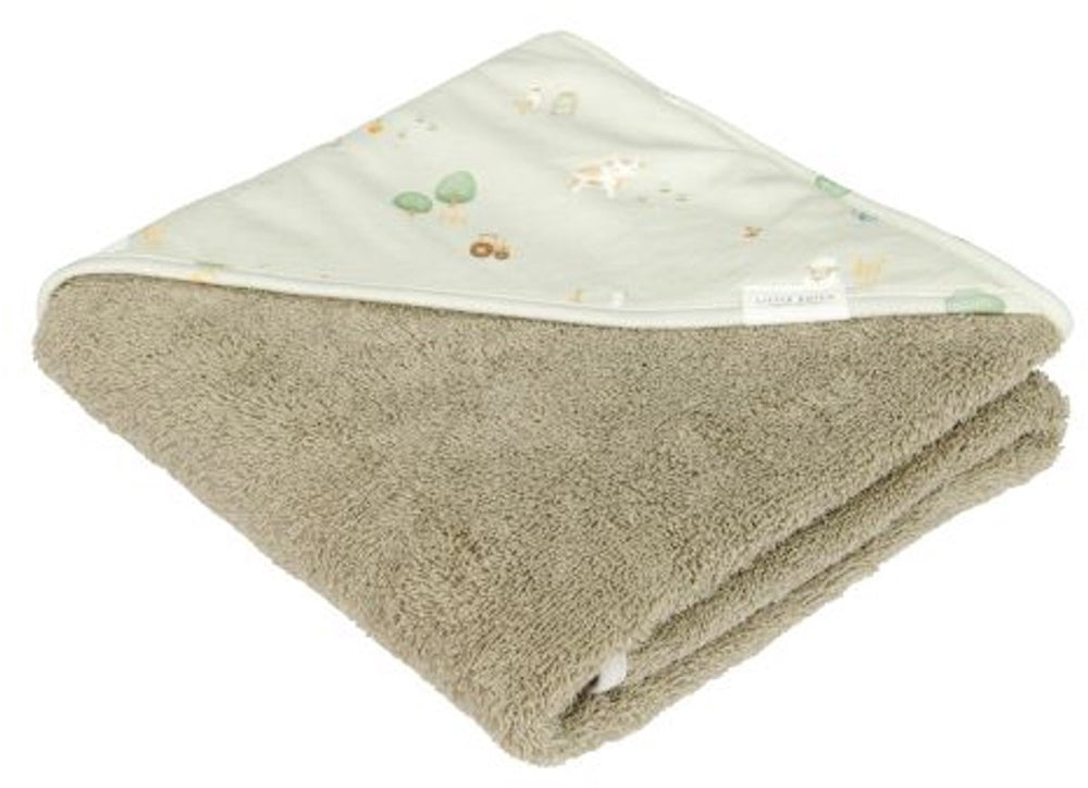 Little dutch badcape - 100 x 100 - groen - little farm