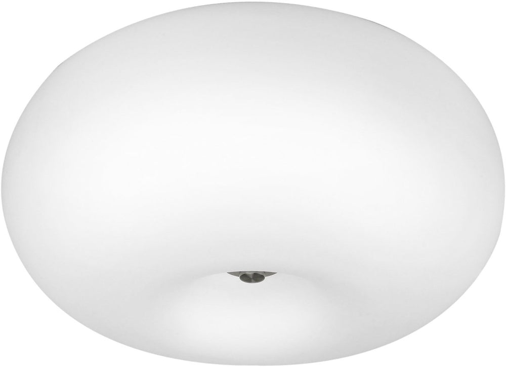 Eglo optica - plafondlamp - ø35 cm - nikkel-mat - wit