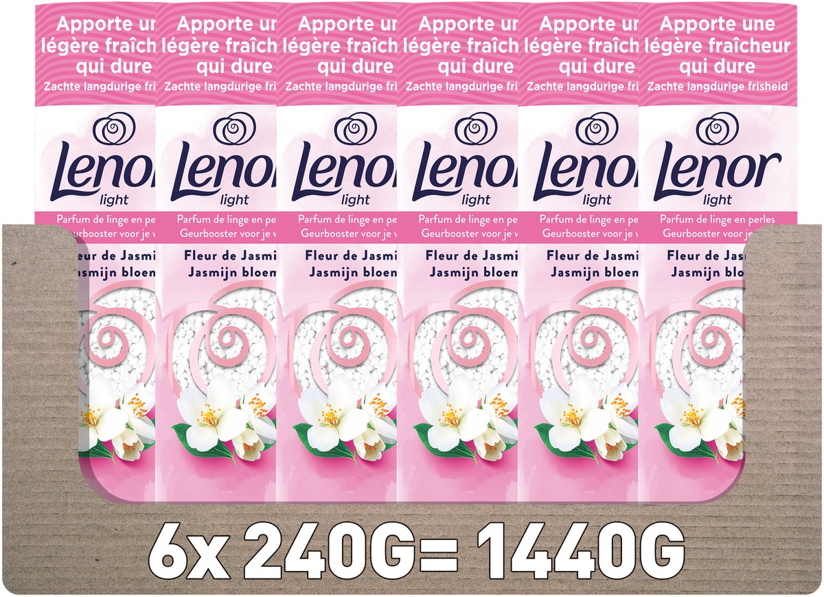 Lenor light geurbooster jasmijn bloem - 6 x 240 gram - wasparfum