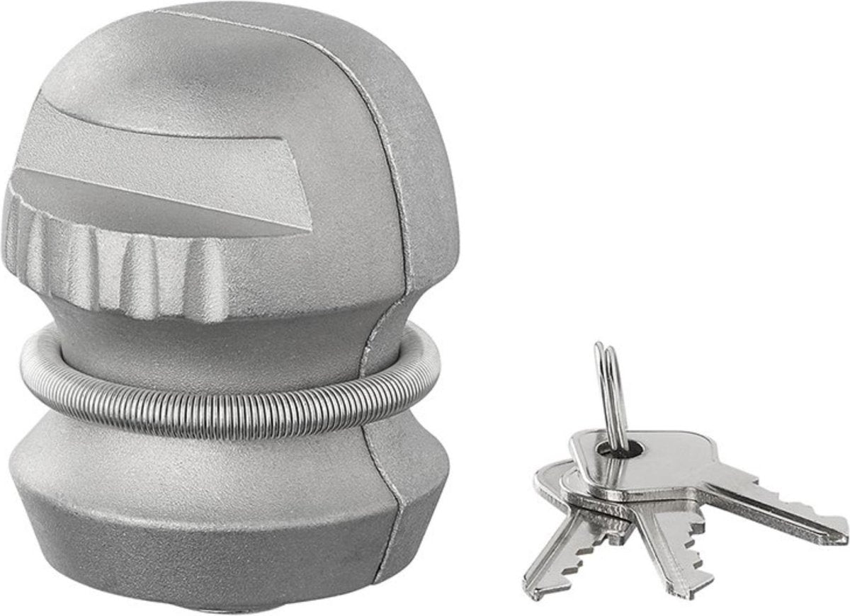Proplus compact koppelingsslot ø 50 mm – voor caravan en aanhanger – inclusief 2 sleutels – zilver