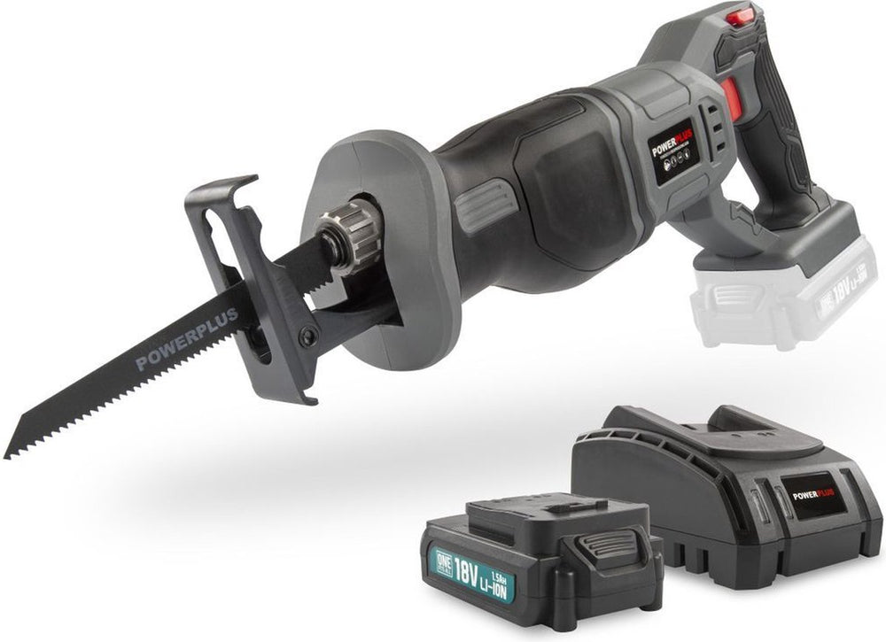 Powerplus powebrss1 reciprozaag - 18v - incl batterij 18v 1.5ah en lader