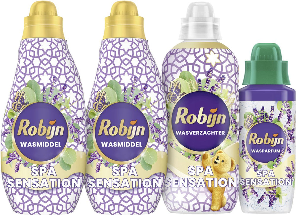 Robijn perfect match - spa sensation - 4 stuks - 2x wasmiddel + 1 wasverzachter + 1 wasparfum - voordeelverpakking