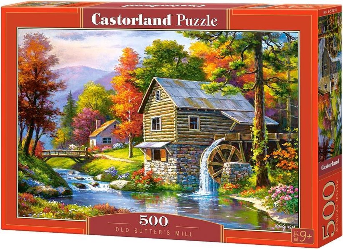 Castorland old sutter’s mill – puzzel – 500 stukjes – satijnen afwerking – perfecte pasvorm – europese kwaliteit