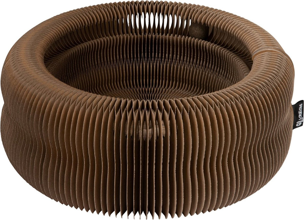 District 70 maze - kartonnen kattenspeelgoed - ø50x18 cm bruin