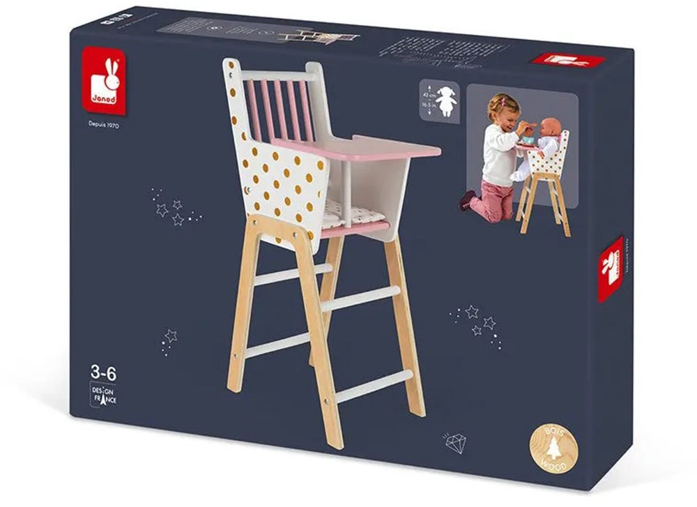 Janod - candy chic - houten poppenstoel