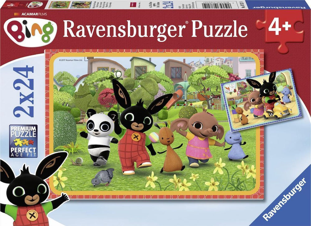 Ravensburger Jigsaw Puzzle Bing Bunny - Two Puzzles - 24 Pieces - Kids' Puzzle
