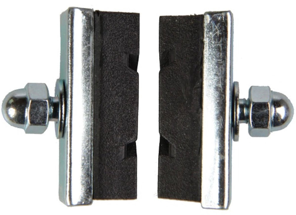 Dresco remblokken - voor knijpremmen - voor voor- of achterrem - te monteren met de bolkopmoer - breedte 10mm - lengte 4cm - 2 stuks