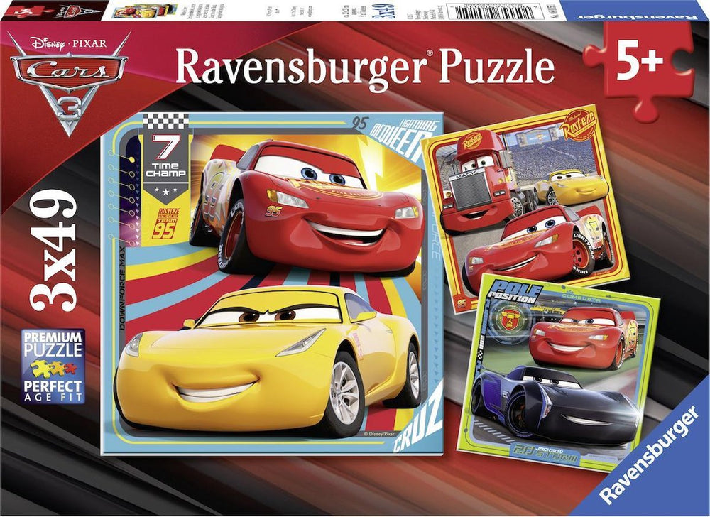 Ravensburger puzzle Cars 3 Legends of the Track - 3x49 pieces - children's puzzle