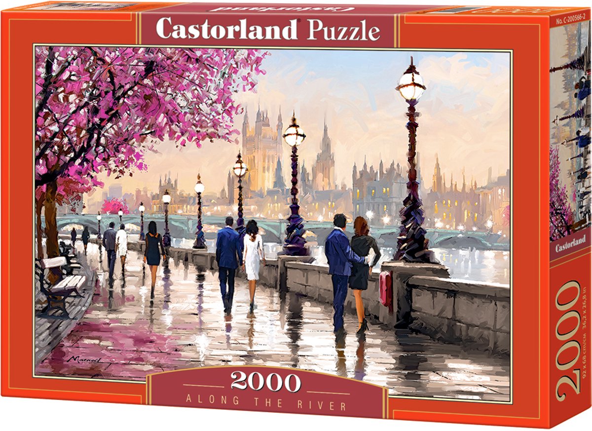 Castorland along the river – puzzel – 2.000 stukjes – satijnen afwerking – perfecte pasvorm – europese kwaliteit
