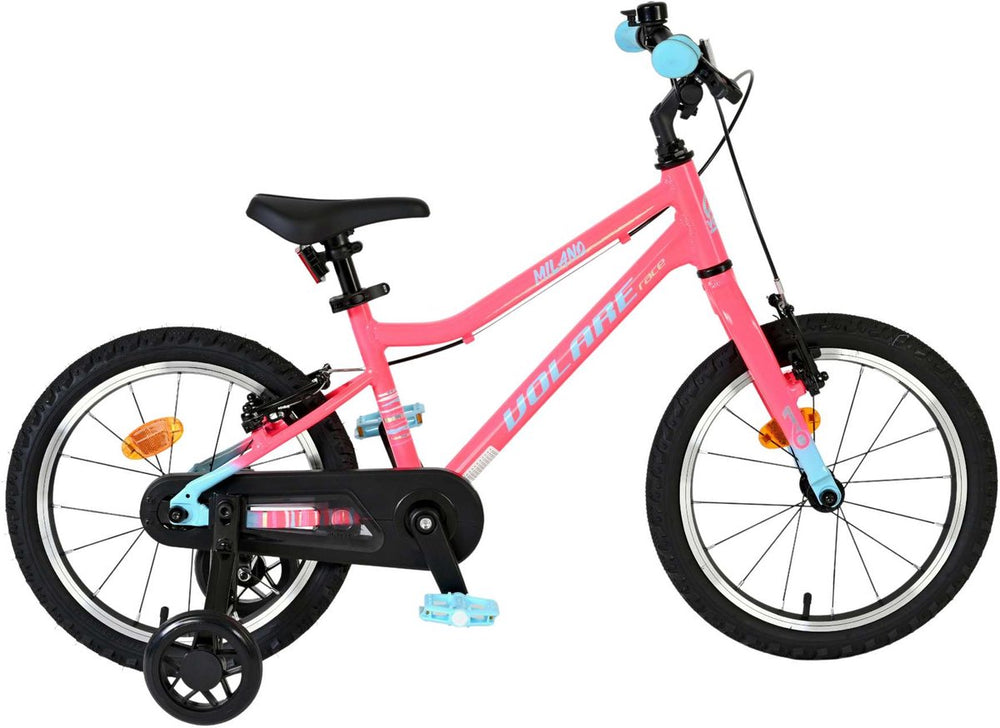 Volare milano kinderfiets - meisjes - 16 inch - roze - twee handremmen