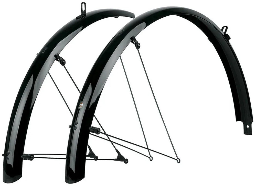 Sks bleumels basic 55 mm spatbordenset, zwart