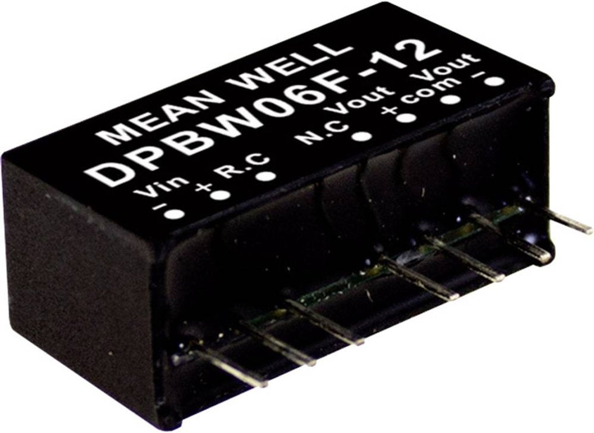 Mean well dpbw06f-15 dc dc-convertermodule 200 ma 6 w aantal uitgangen: 2 x inhoud 1 stuk(s)