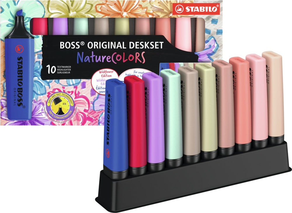 Stabilo boss original - markeerstift - naturecolors wildflower - deskset met 10 kleuren