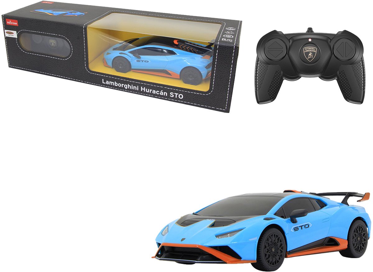 Jamara rc voertuig auto - 402103 rc auto - lamborghini huracán sto - blauw - 2,4 ghz rc model kant en klaar - 1:24 bestuurbare auto
