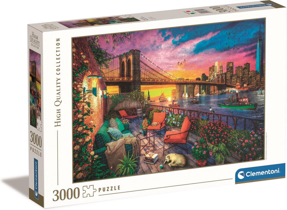 Clementoni Puzzel Manhattan Balkon Zonsondergang, 3000st.