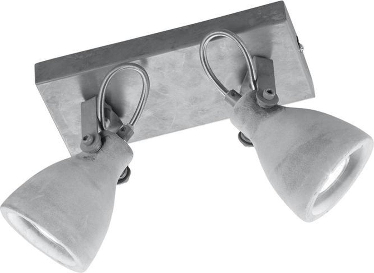 Trio concrete - spot - betonkleurig - excl. 2x gu10 3 w - plafondbevestiging
