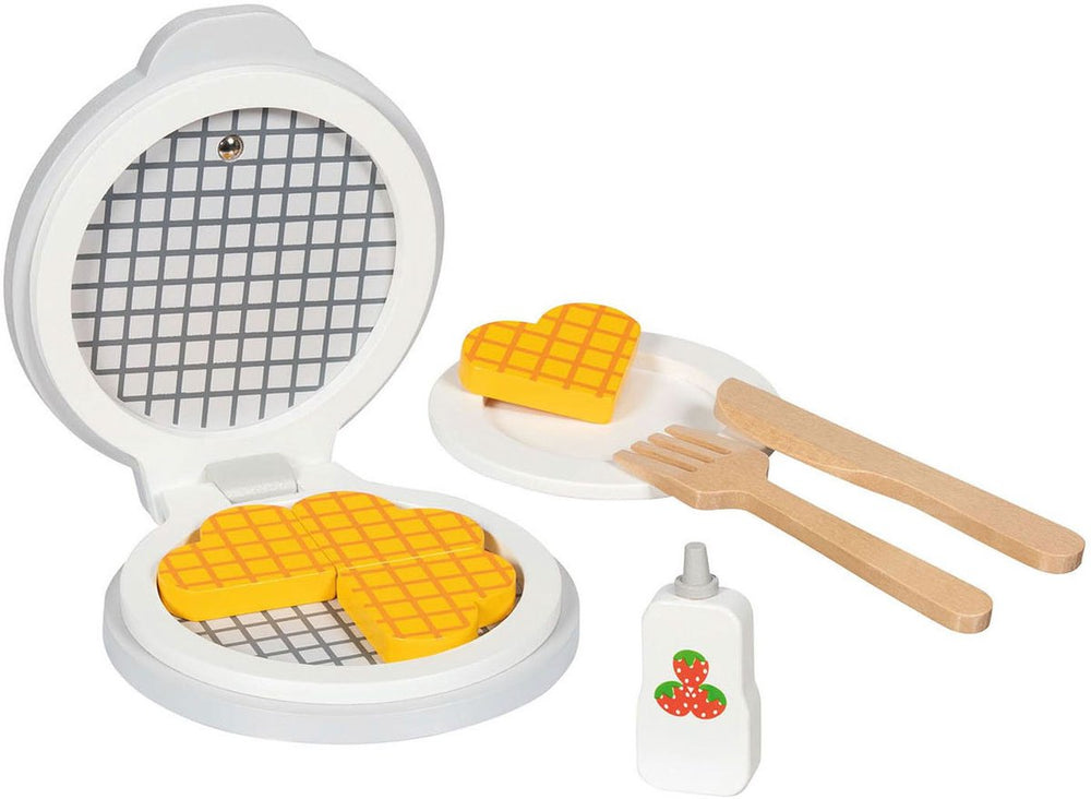 Goki houten wafelijzer met accessoires, 9dlg.