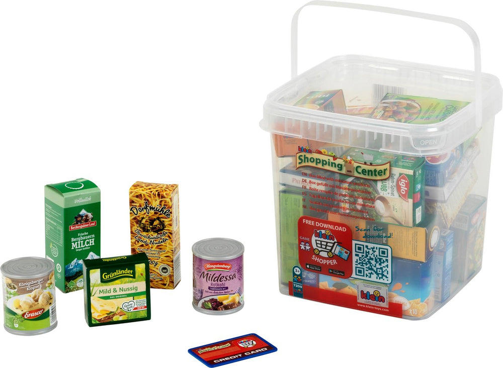 Klein toys winkelproducten - tekst in het duits - groot