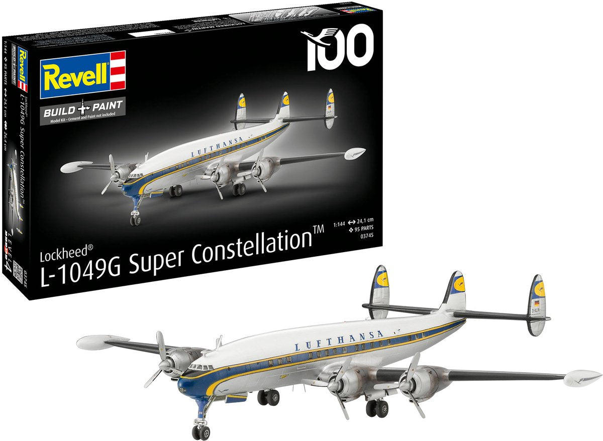 Revell modelbouwpakket lockheed l.1049g super constellation lufthansa 1:144 - 95dlg.