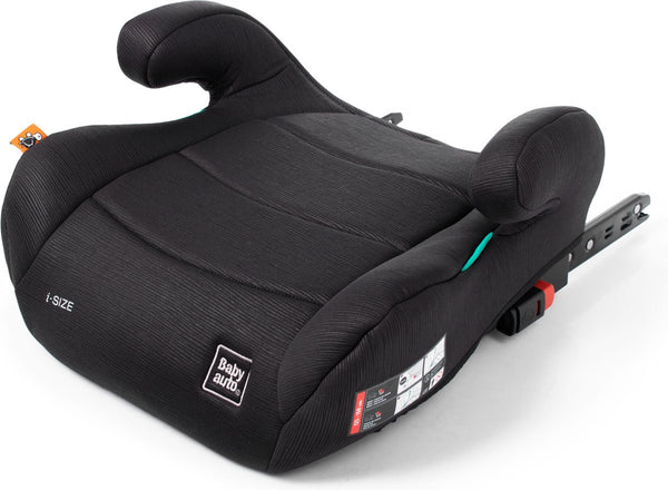 Babyauto nauna - zitverhoger met isofix - stoelverhoger - zitverhoger - autozitje - booster van 7 tot 12 jaar - 22 tot 36 kg - zwart