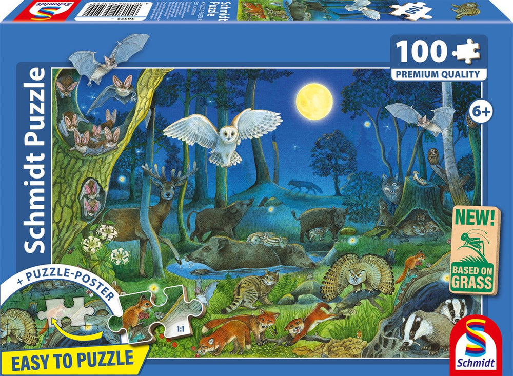 Schmidt - legpuzzel - dieren in het nachtbos - 100 stukjes - kinderen - vanaf 6 jaar