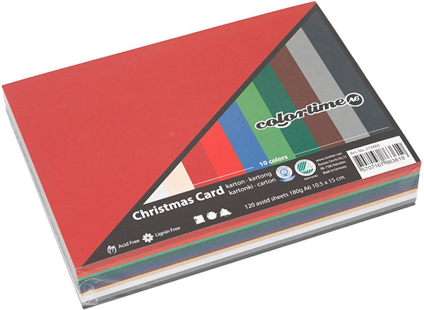 Creativ Company cardboard Christmas coloring cards, 120 sheets