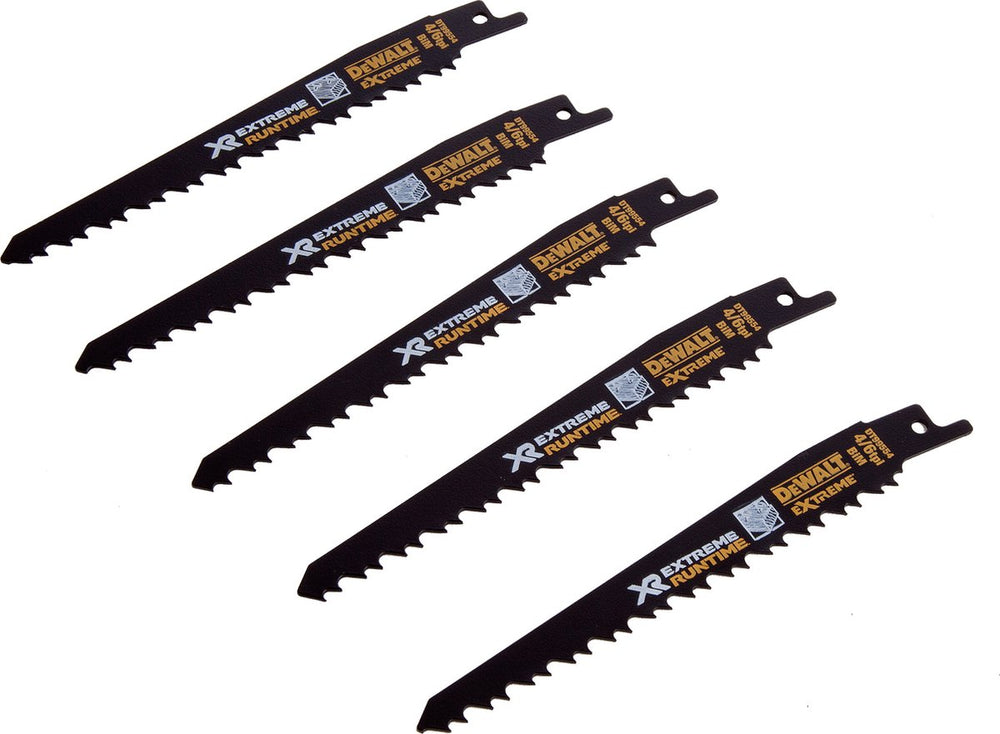 Dewalt accessoires dt99554-qz xr 152mm 6tpi reciprozaagbladen (5 stuks) - dt99554-qz