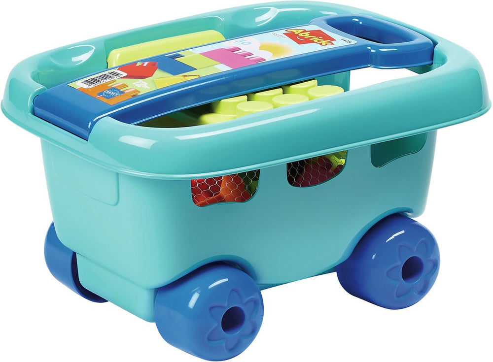 Abrick ecoiffier building blocks in storage trolley - 30 pcs.