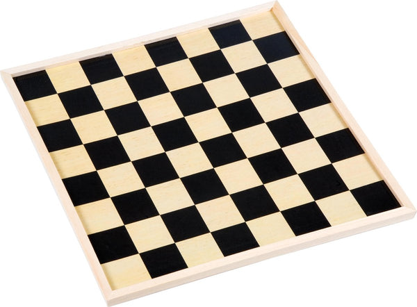 Engelhart tweezijdig schaak- en dambord van hout – groot spelbord 40 x 40 cm – houten bord voor schaakspel dammen – klassiek bordspel –