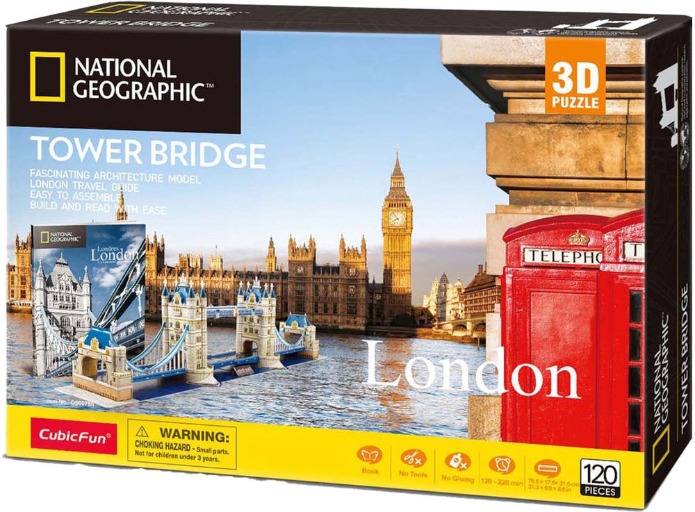Kubieke leuke 3D-puzzel van National Geographic Tower Bridge