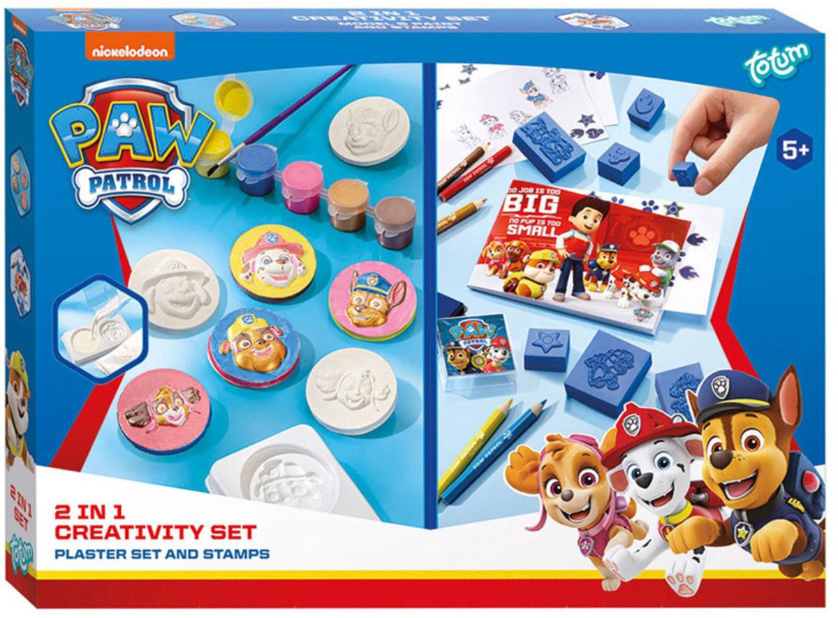 Paw Patrol totum 2in1 gips en stempels
