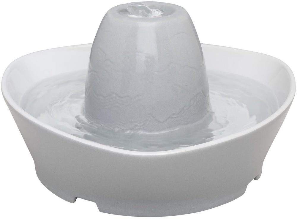 Petsafe ® streamside ceramic pet fountain - keramische drinkfontein voor katten en kleine honden - water borrelt zacht over de toren - door het design van alle kanten bereikbaar - 1,8 liter - streamside