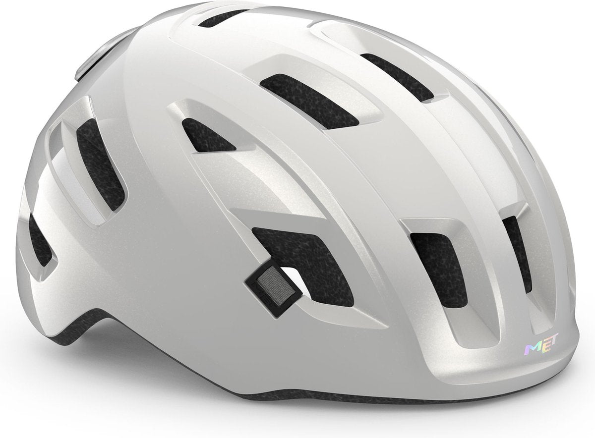 Met e-mob fietshelm mannen vrouwen - fietshelm e bike volwassenen - maat s (52-56cm) - nta8776 - white