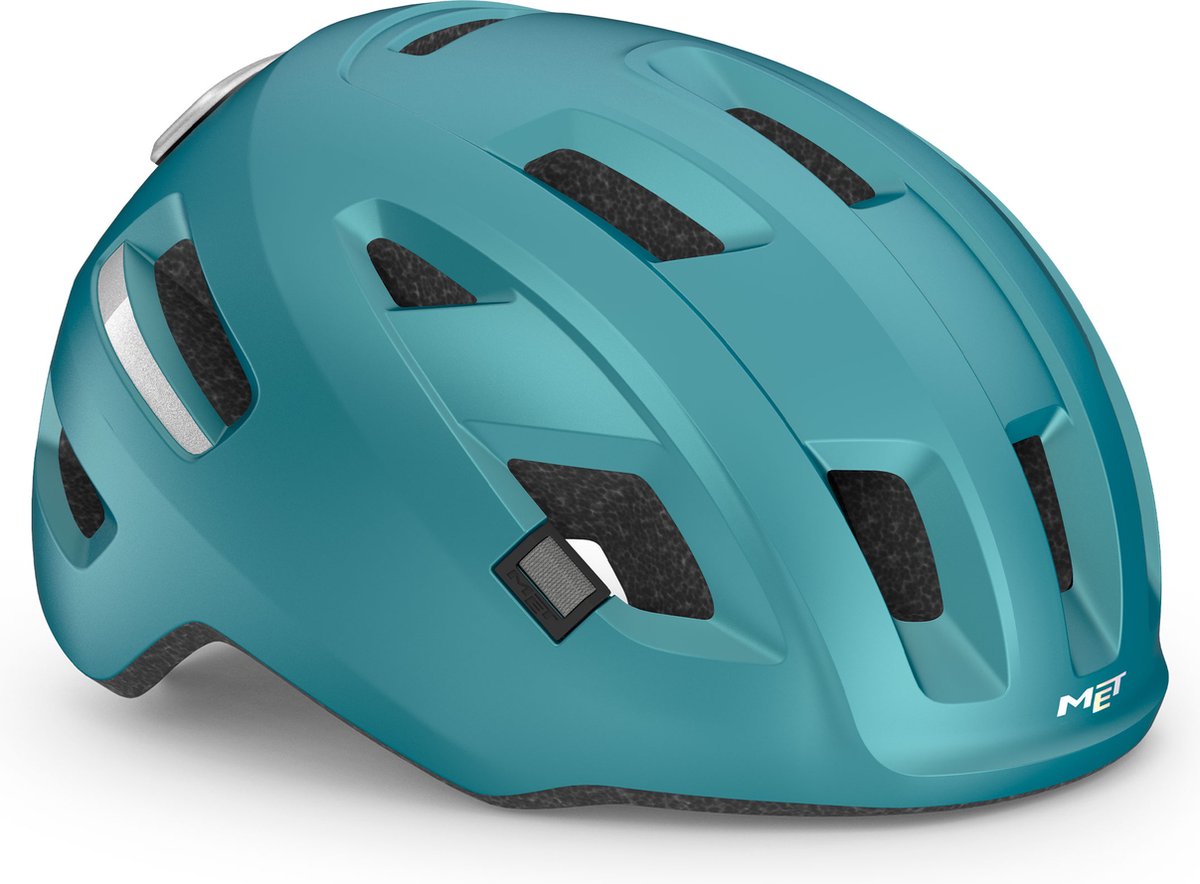 Met e-mob fietshelm mannen vrouwen - fietshelm e bike volwassenen - maat s (52-56cm) - nta8776 - teal