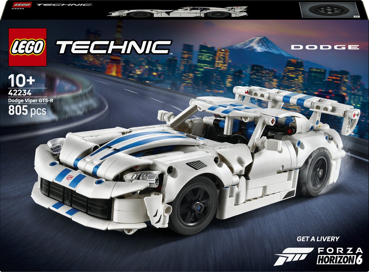 Lego technic dodge viper gts-r sportauto auto speelgoed voor kinderen 42234