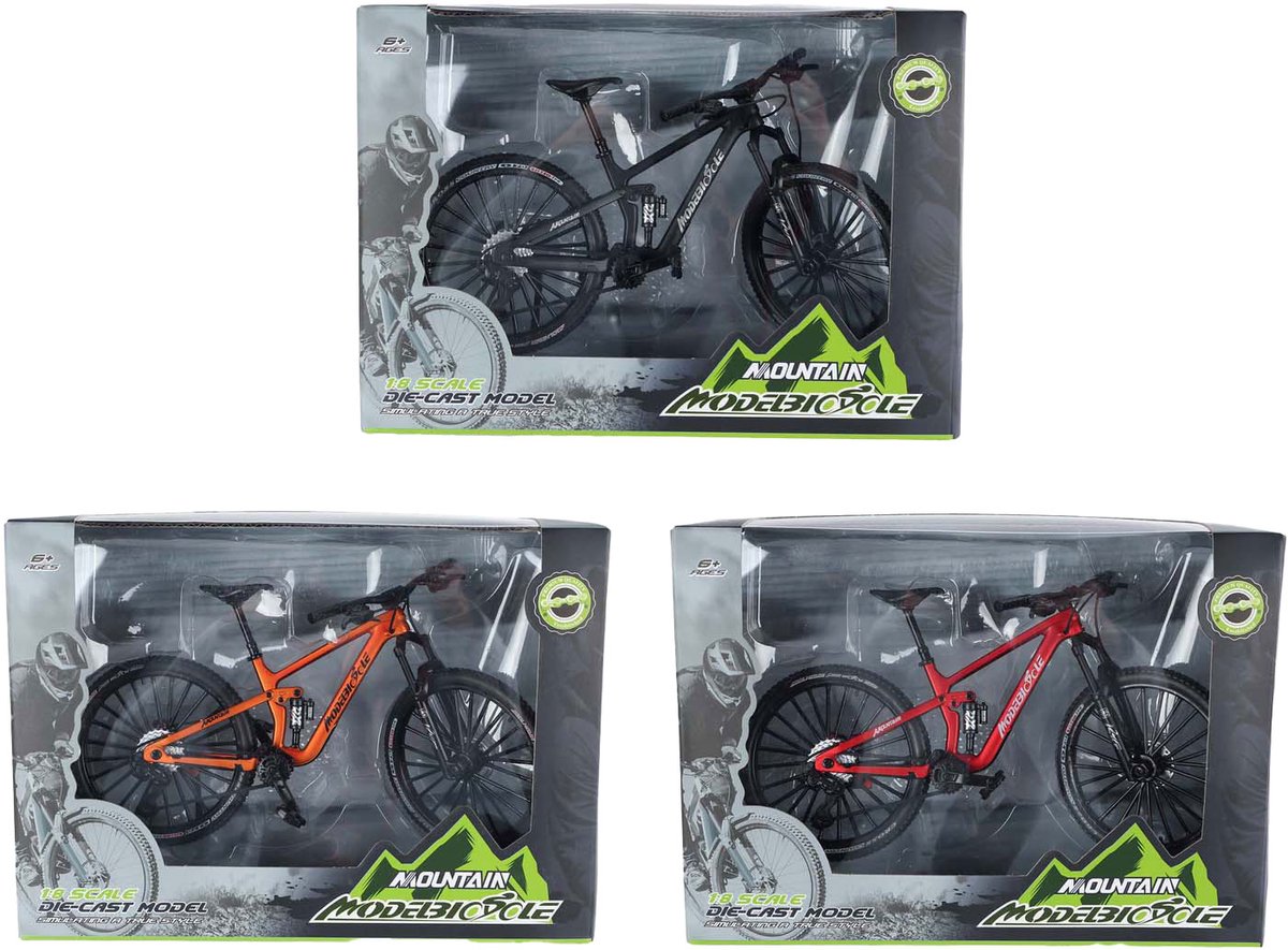 Mountainbike die-cast kleur, 20,5cm
