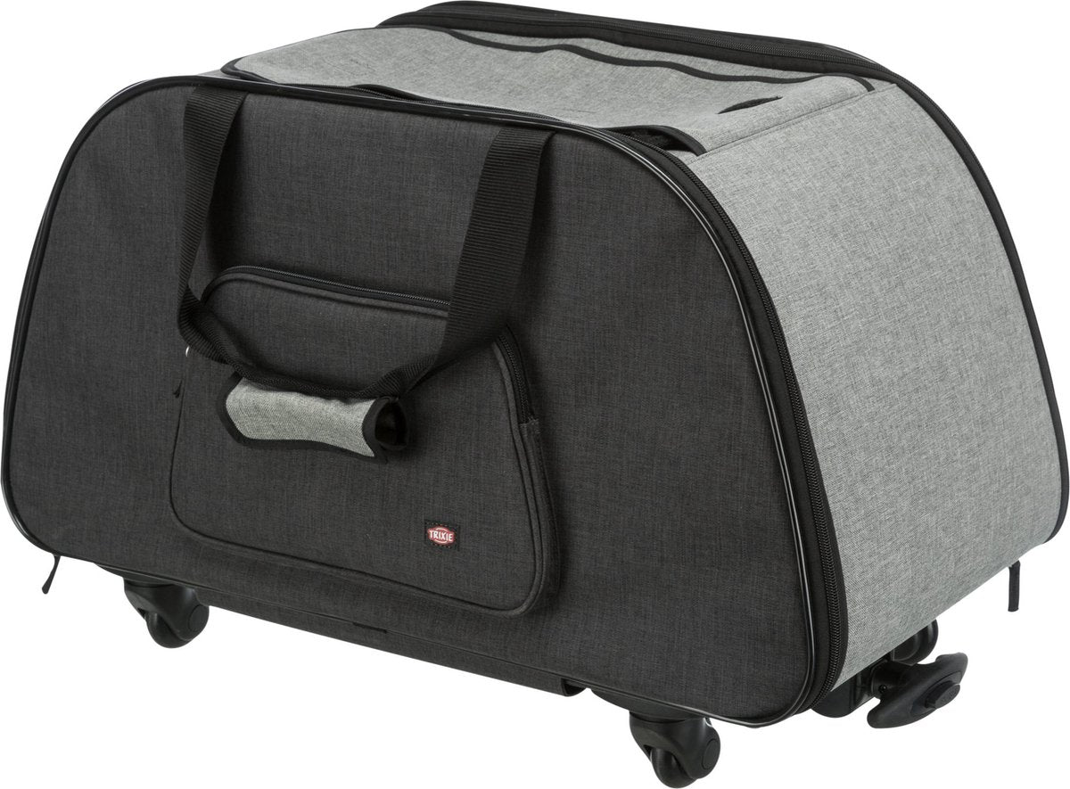 Trixie reismand trolley zwart lichtgrijs