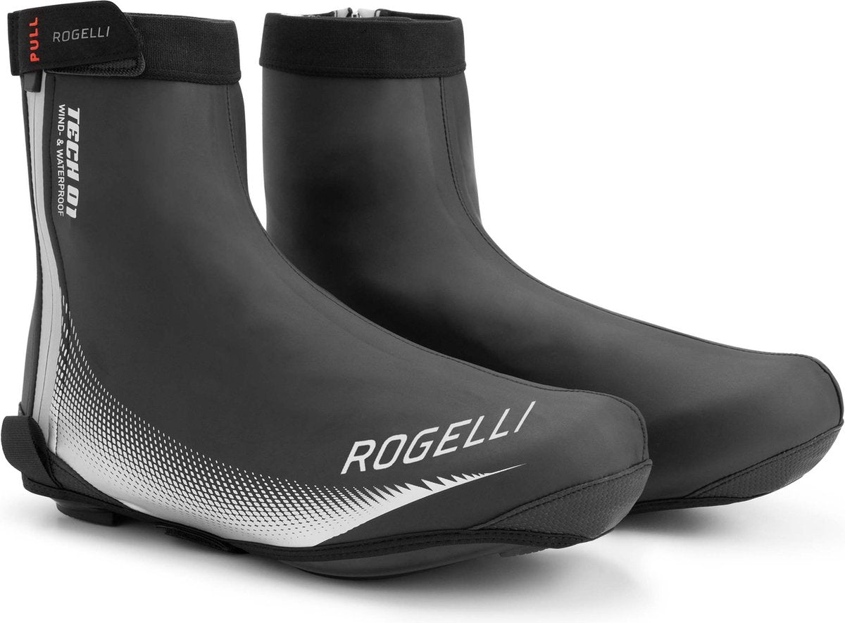 Rogelli tech-01 fiandrex overschoen unisex - zwart - maat 40 41