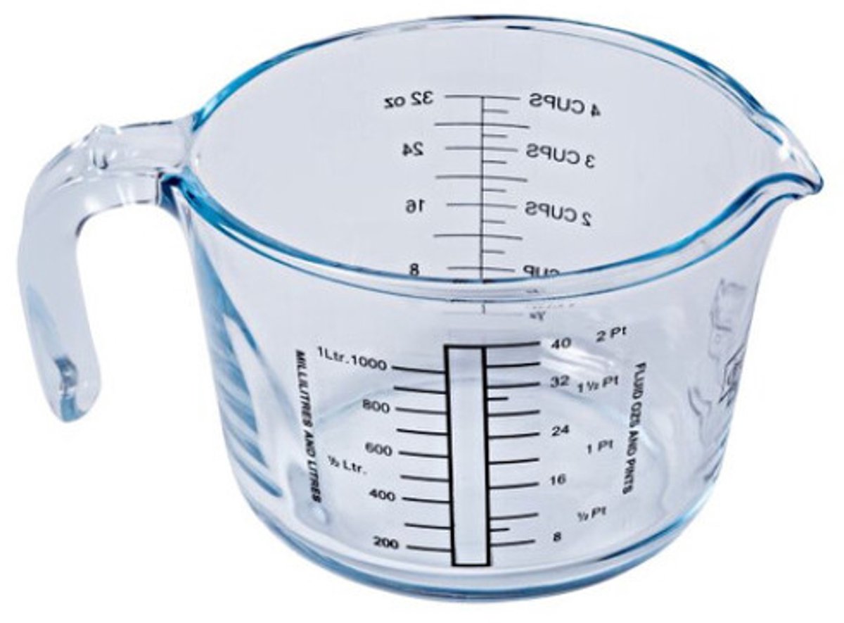 Ocuisine cuisine performance o.cuisine maatbeker - 1l - borosilicaat - 1 stuk