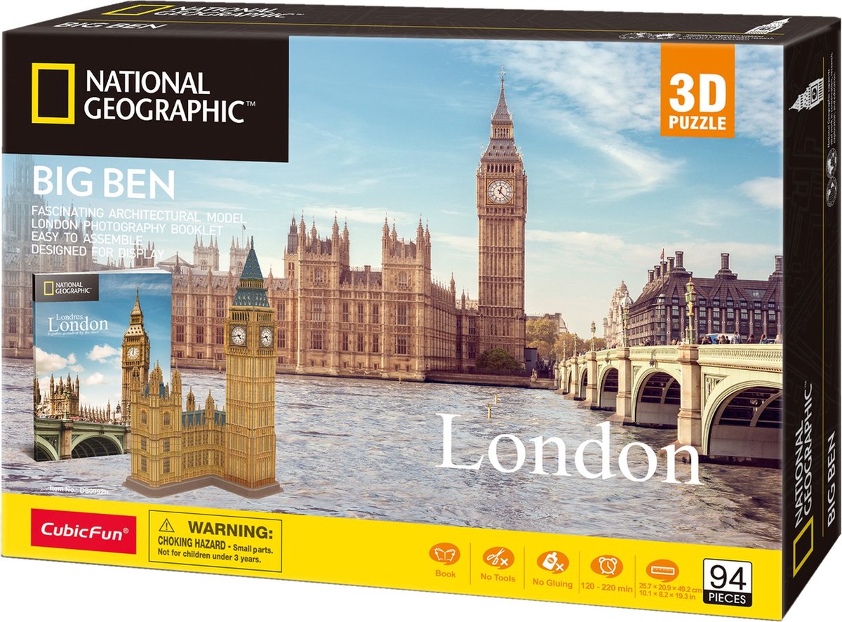 Cubic fun 3D puzzel National Geographic Big Ben