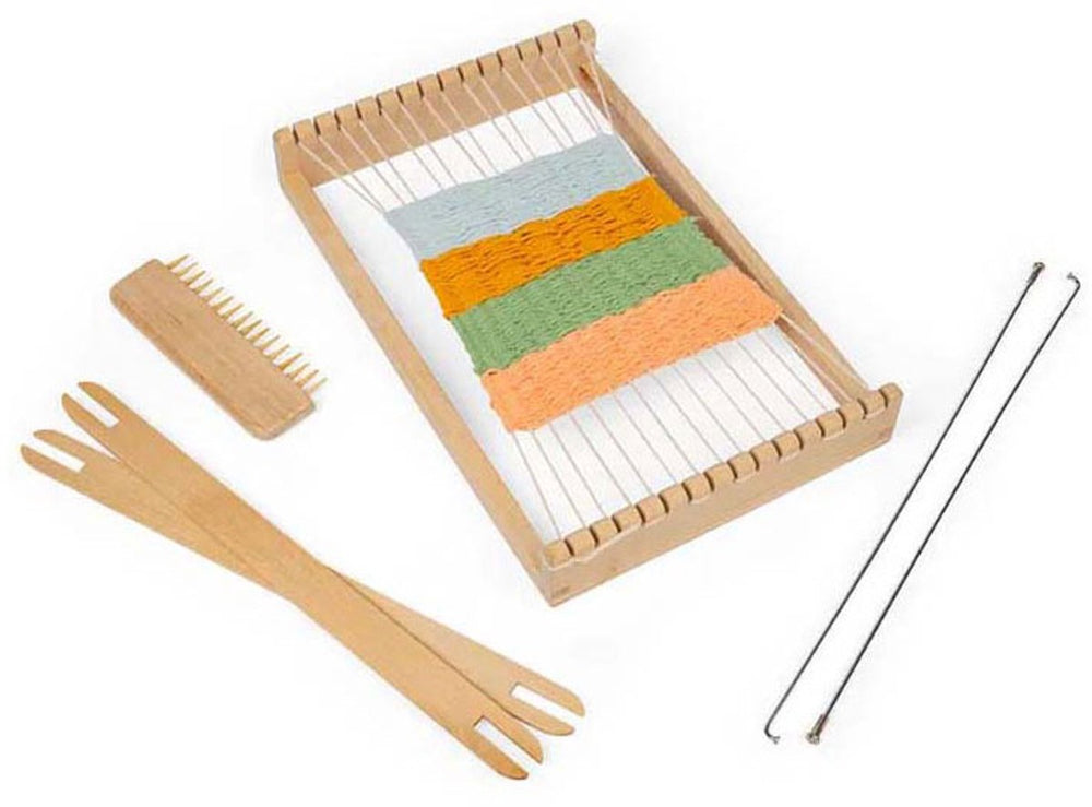 Bigjigs houten weefraamset, 10dlg.