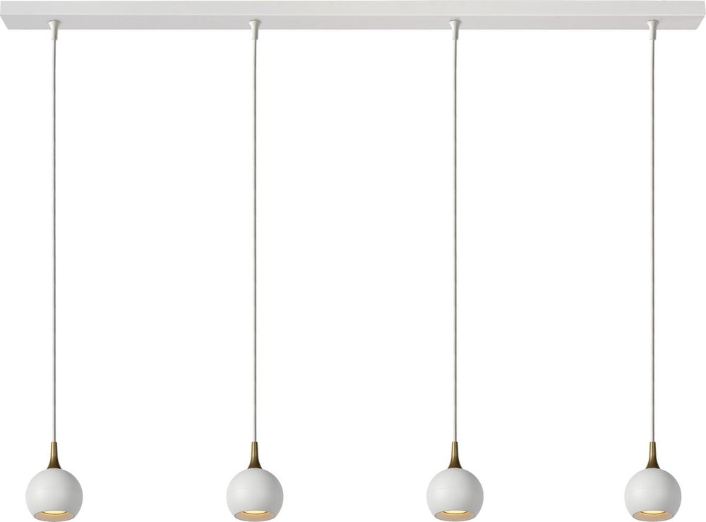 Lucide favori - hanglamp - 4xgu10 - wit