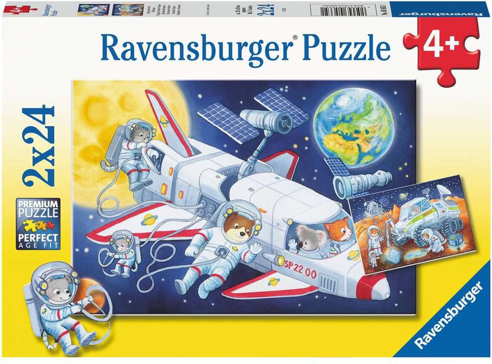 Ravensburger puzzle animals in space - jigsaw puzzle - 2x24 pieces