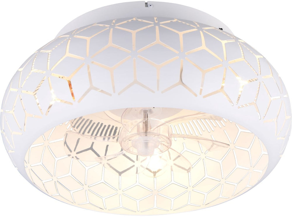 Rl live your light reality bidar - plafondventilator - wit mat - excl. 3x e27 4 w - licht apart schakelbaar - afstandsbediening - plafondbevestiging - 3 snelheidsinstellingen - timer - zomer- en wintermodus