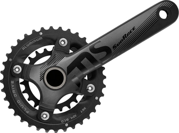 Pédalier Sunrace hollowtech fcms66 10 vitesses 36/22t. 175mm avec bbm97