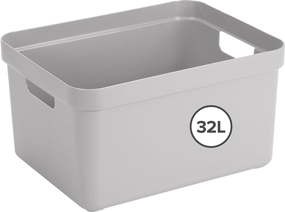Sunware sigma home opbergbox 18l - 35x24.6x24.3 cm - grijs