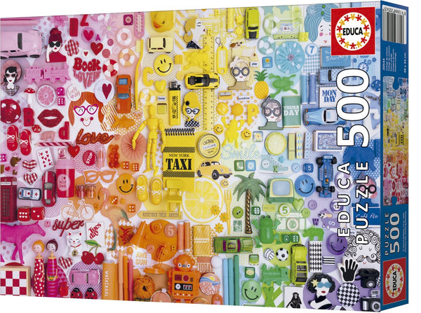 Educa - puzzel - collage kleuren - 500 stukjes karton - legpuzzel