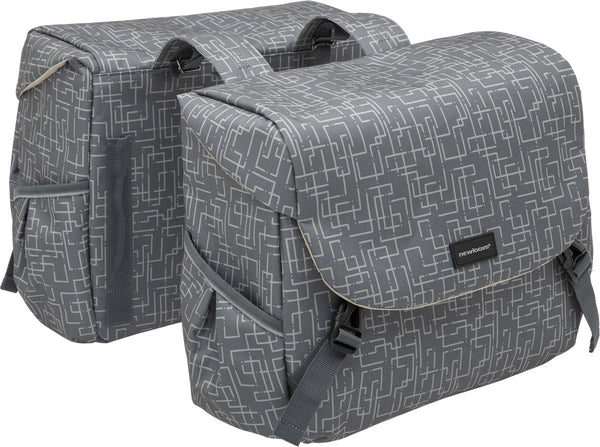 Mondi Joy Dubbele Fietstas - Racktime Snap-it - Waterafstotend Polyester - 38L - Ivy Walnut