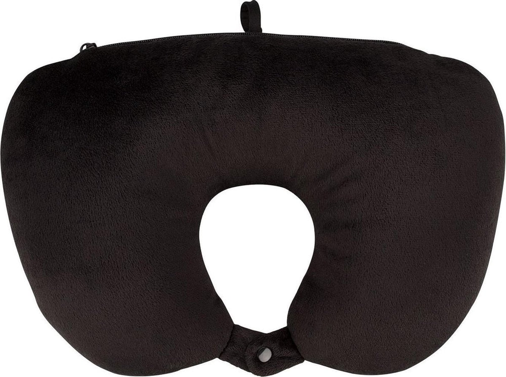 Abbey camp nekkussen foam 2-in-1 - reiskussen - zwart